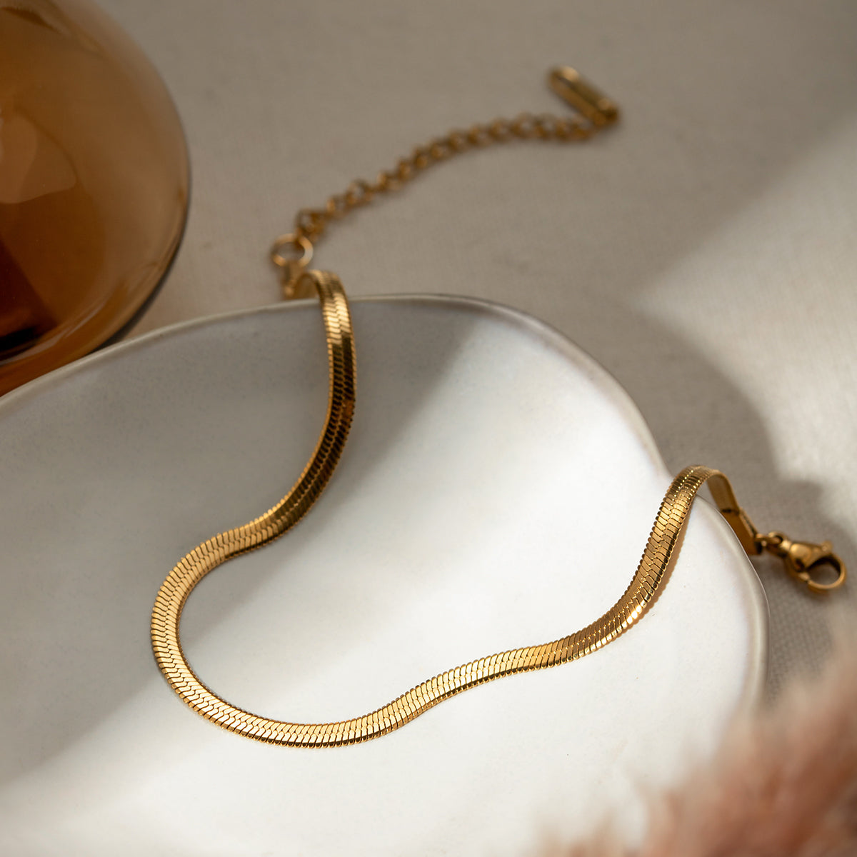 18K Gold-Plated Ankle Bracelet - Laazaar