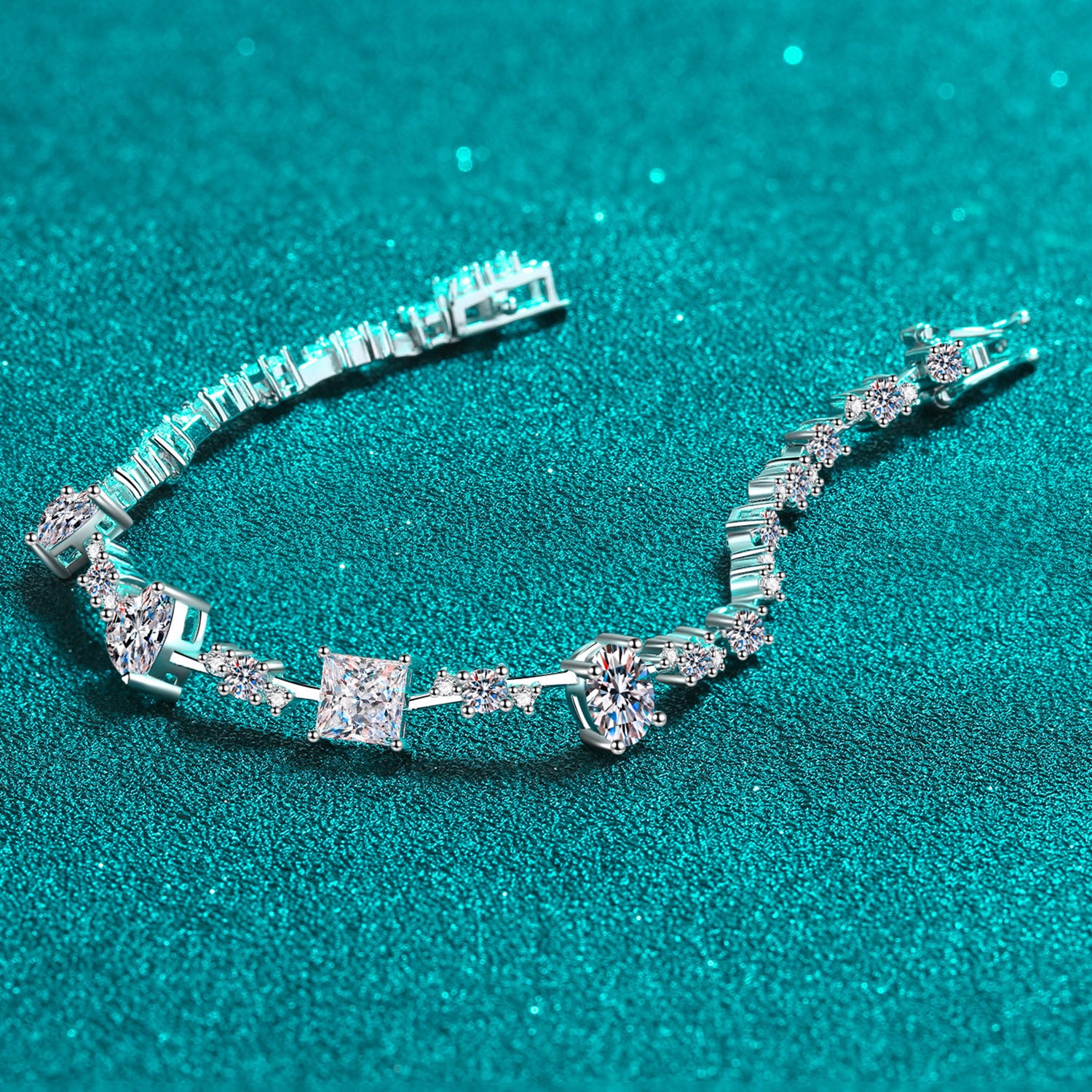6.2 Carat Moissanite 925 Sterling Silver Bracelet - Laazaar