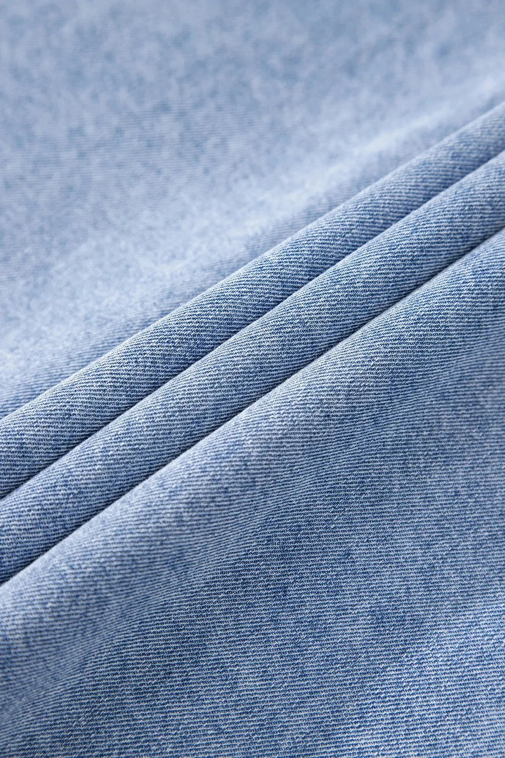 Button Down Short Sleeve Denim Dress