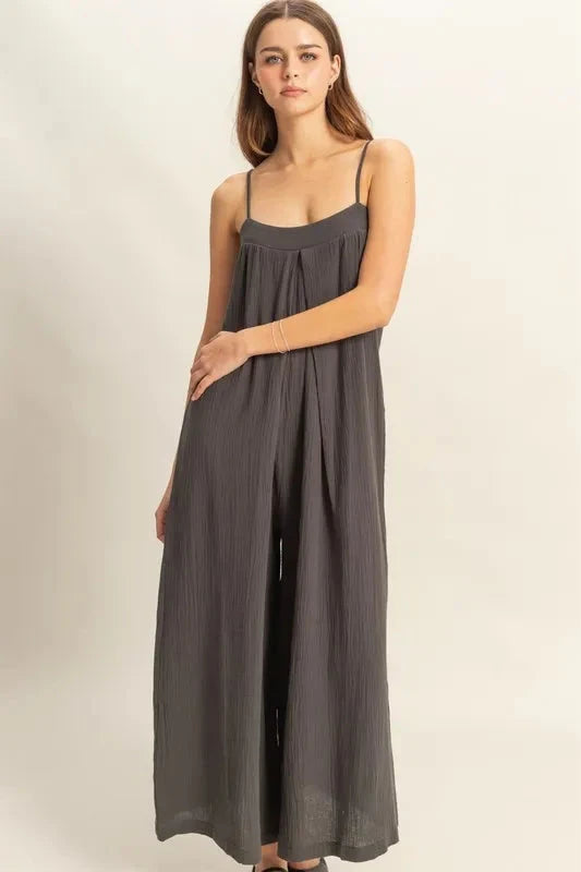 HYFVE Double Gauze Super Flowy Cami Jumpsuit