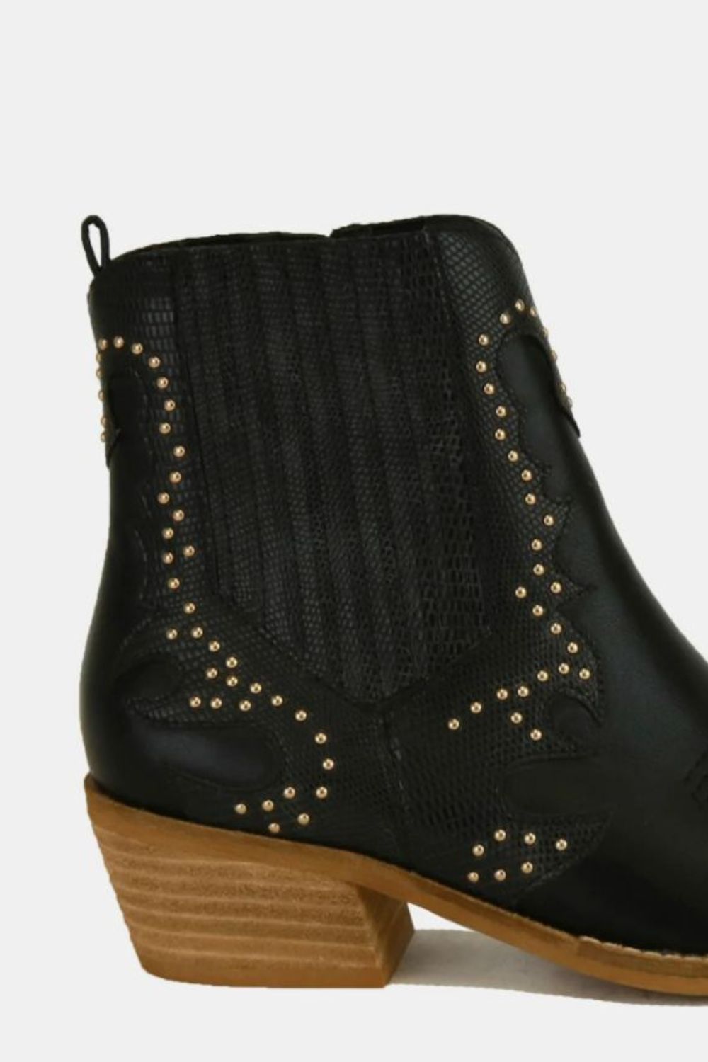 Beast Fashion Studded Detail Point Toe Boots - Laazaar