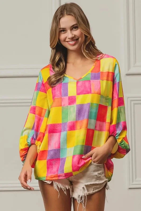 BiBi Multi Block Bubble Pop Ballon Top