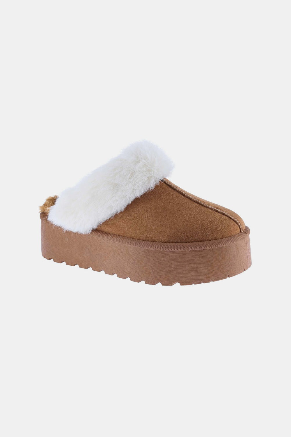 Weeboo Thick Bottom Fur Trim Snow Slippers - Laazaar