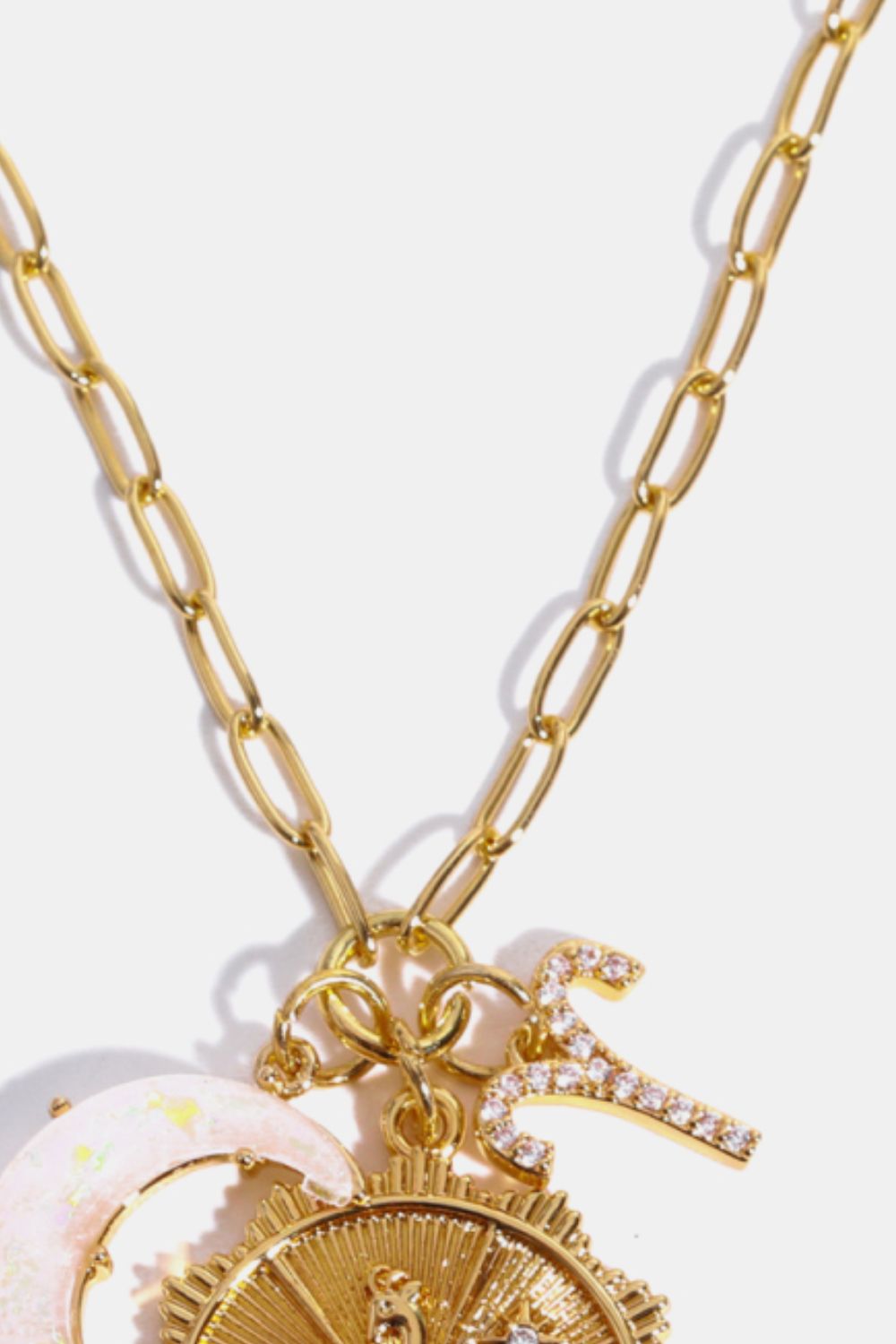 Constellation and Moon Pendant Copper Necklace - Laazaar