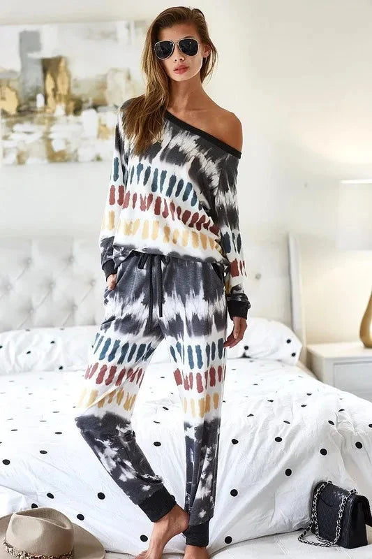 BiBi Tie Dye Print French Terry Top