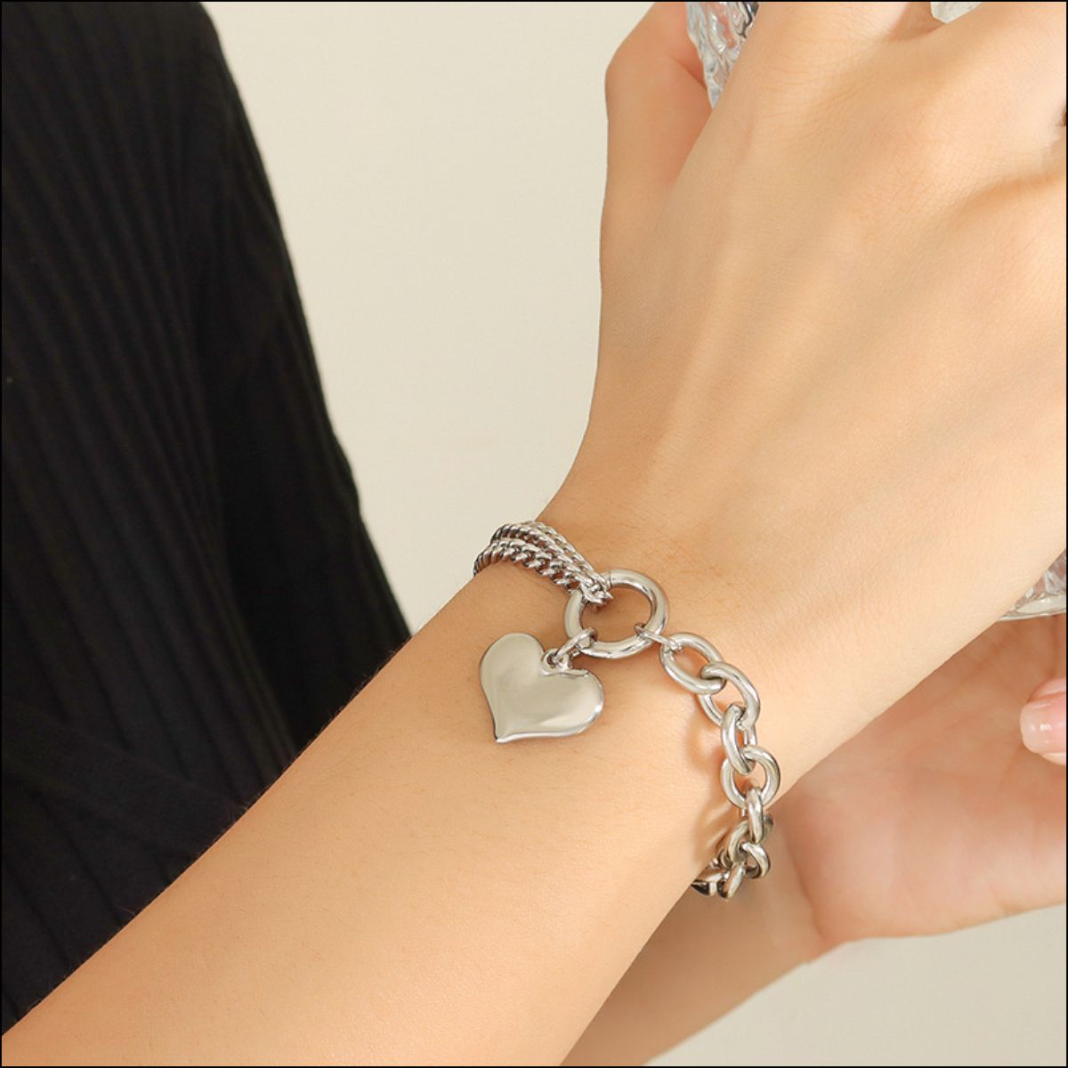 Half Chunky Chain Titanium Steel Bracelet - Laazaar
