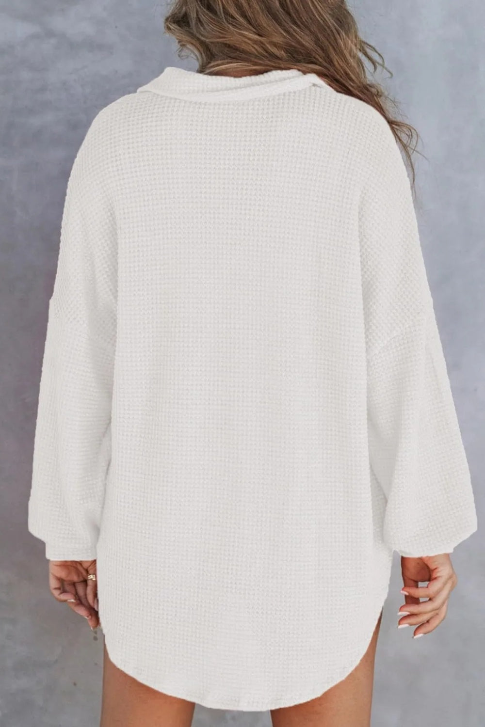 Half Button Long Sleeve Sweatshirt - Laazaar