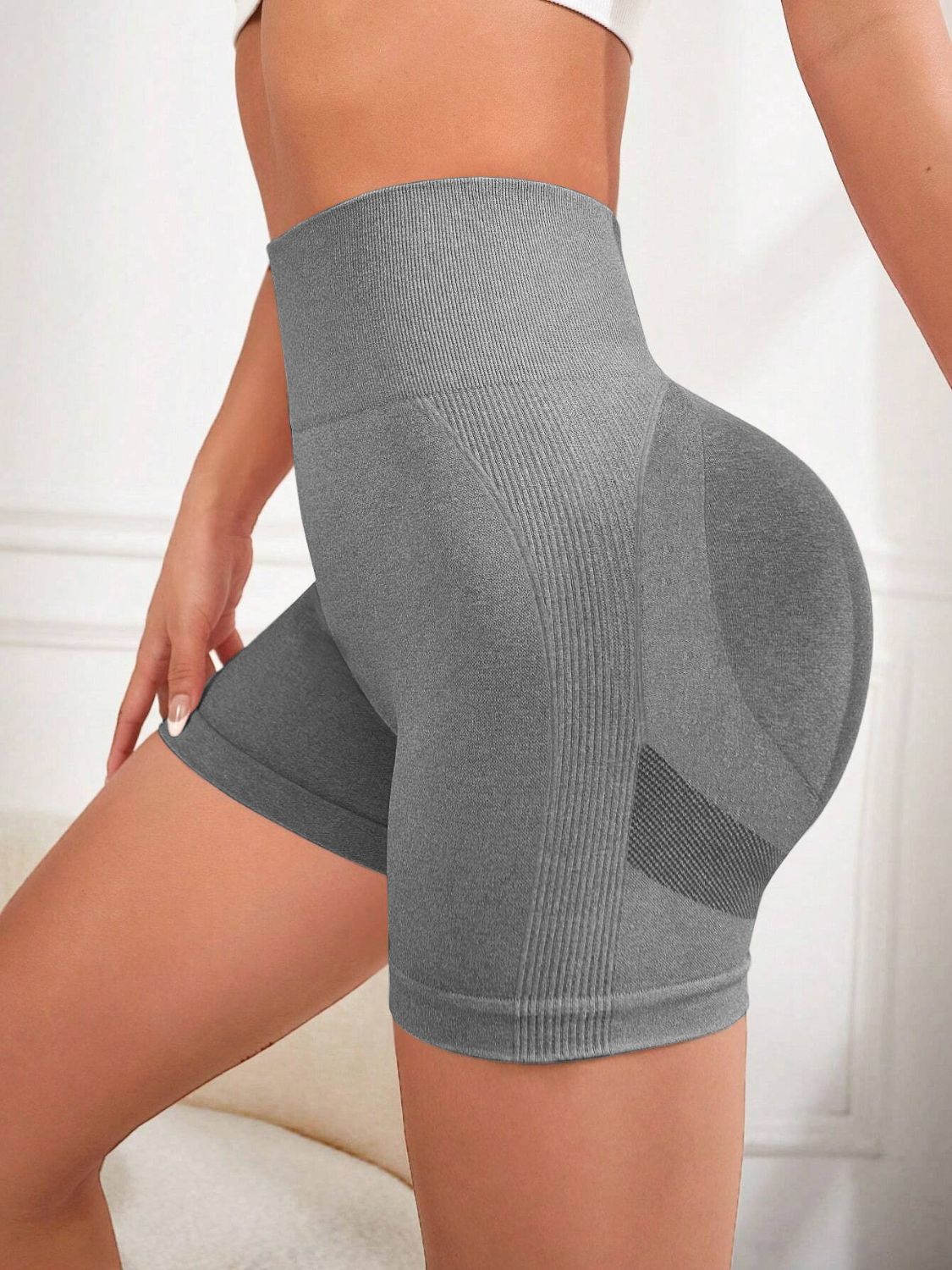 High Waist Active Shorts - Laazaar