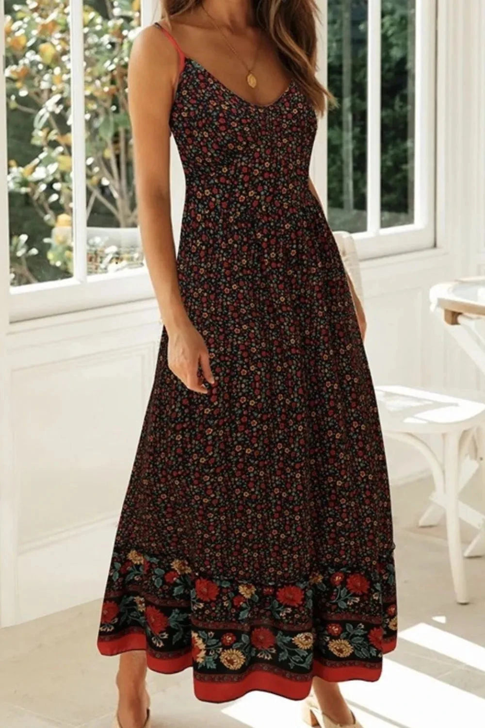 Printed Maxi Cami Dress
