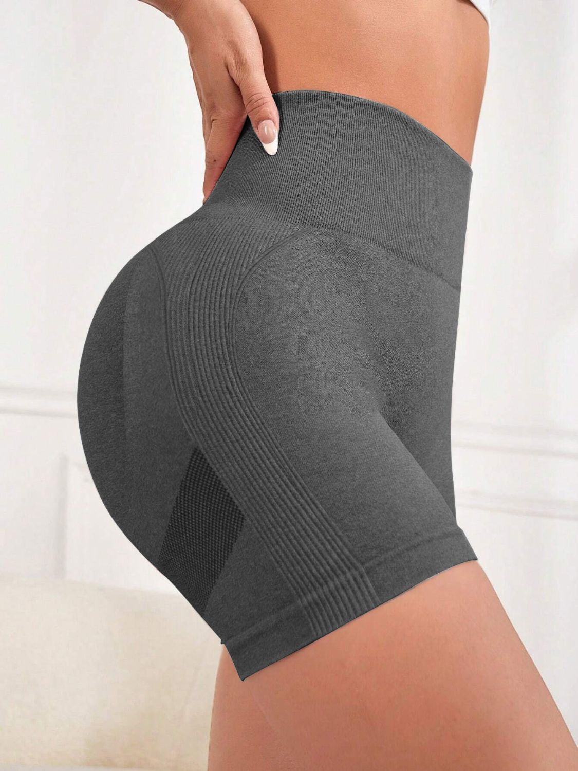 High Waist Active Shorts - Laazaar