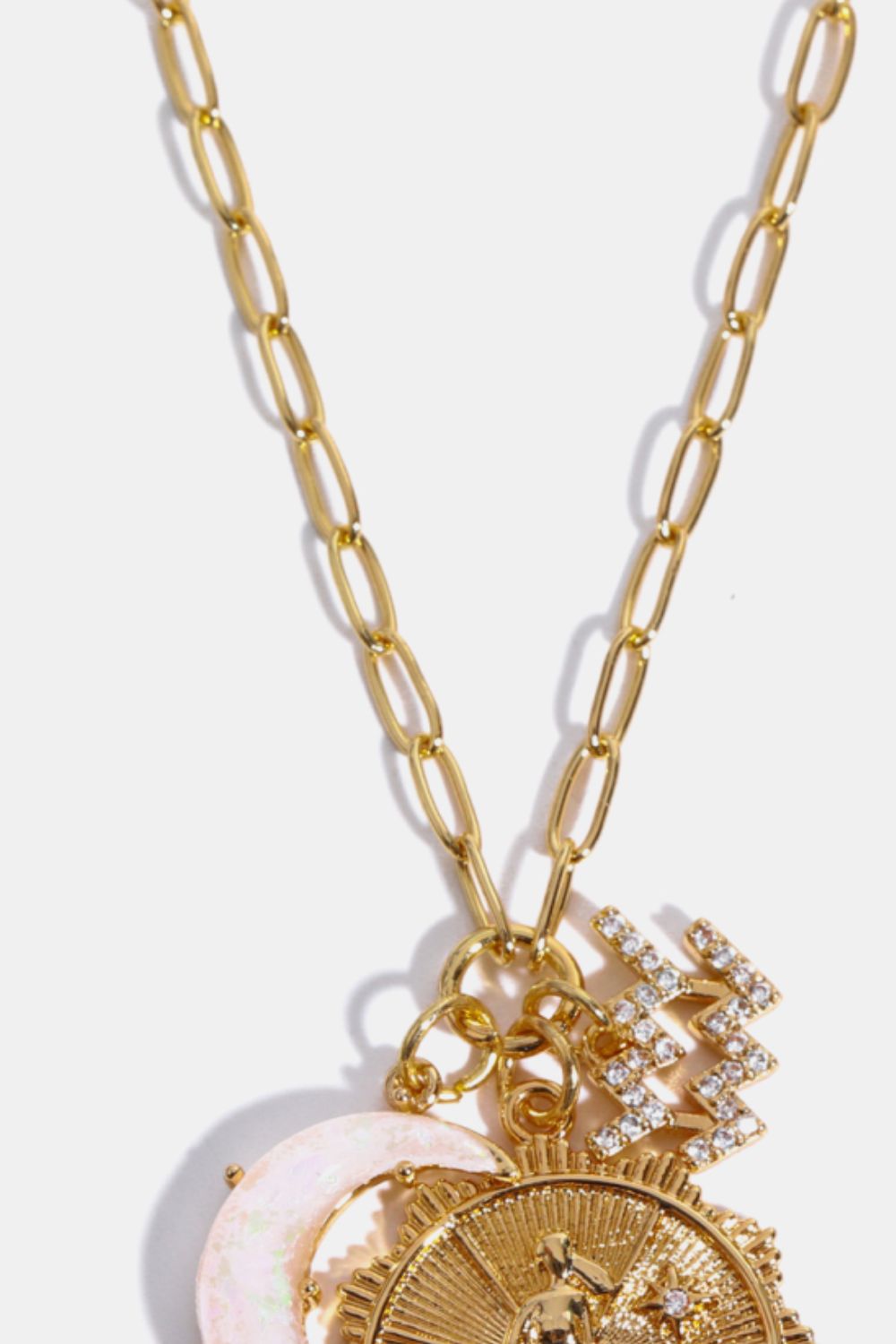 Constellation and Moon Pendant Copper Necklace - Laazaar