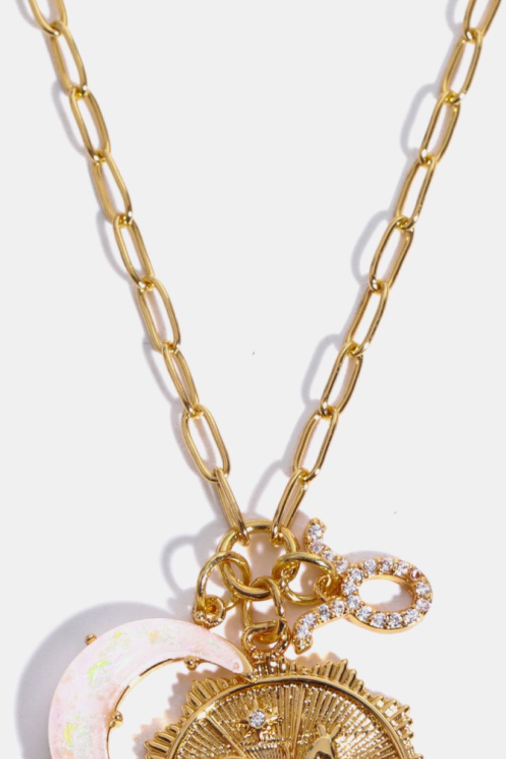 Constellation and Moon Pendant Copper Necklace - Laazaar