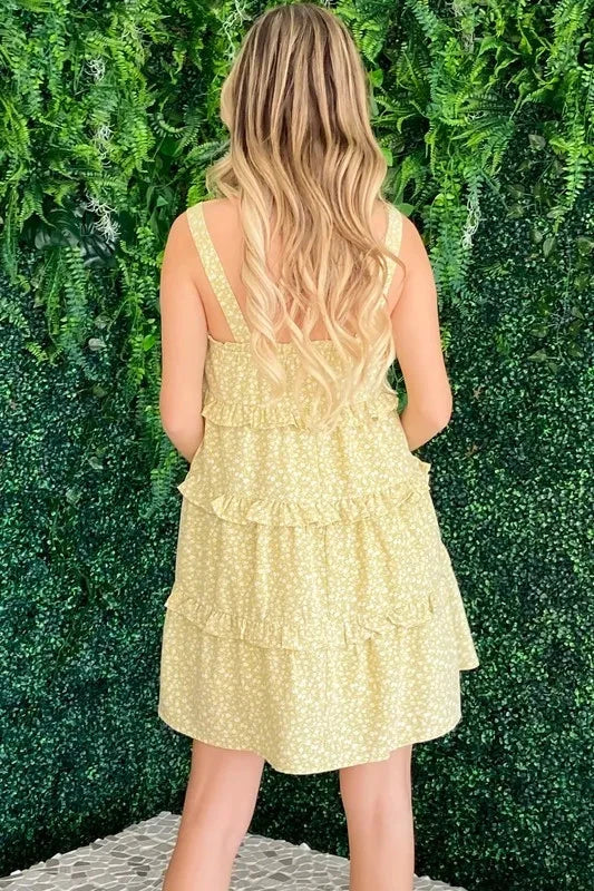 And The Why Ruffle Detailed Floral Babydoll Dress