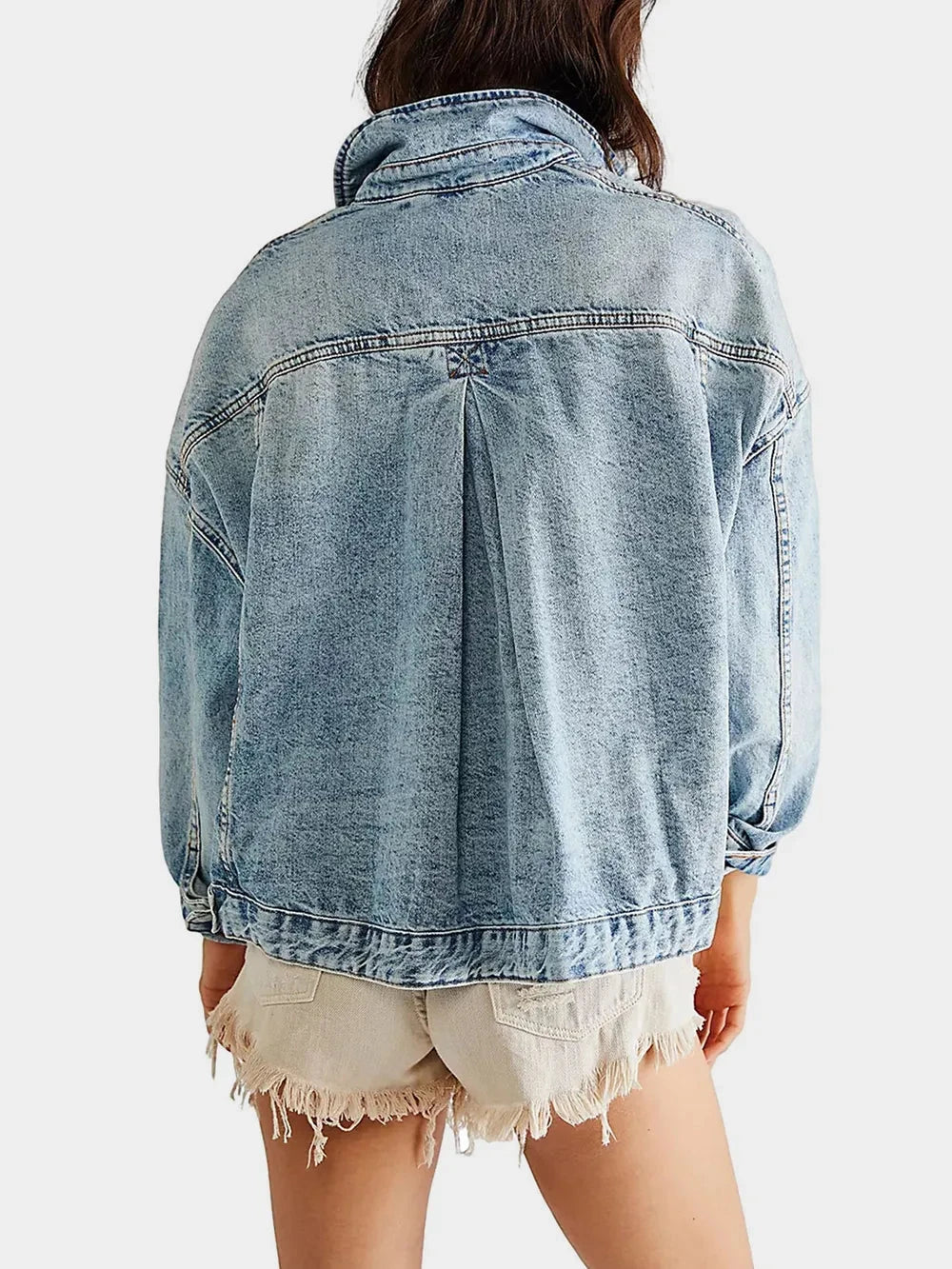 Button Up Long Sleeve Denim Jacket