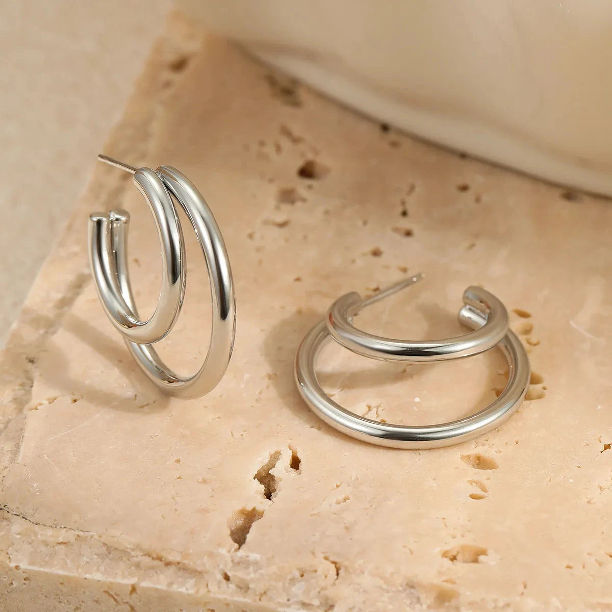 Stainless Steel Hoop Earrings