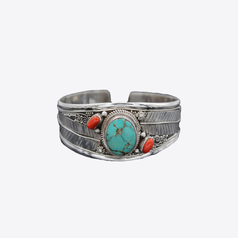 Turquoise Open Bracelet - Laazaar