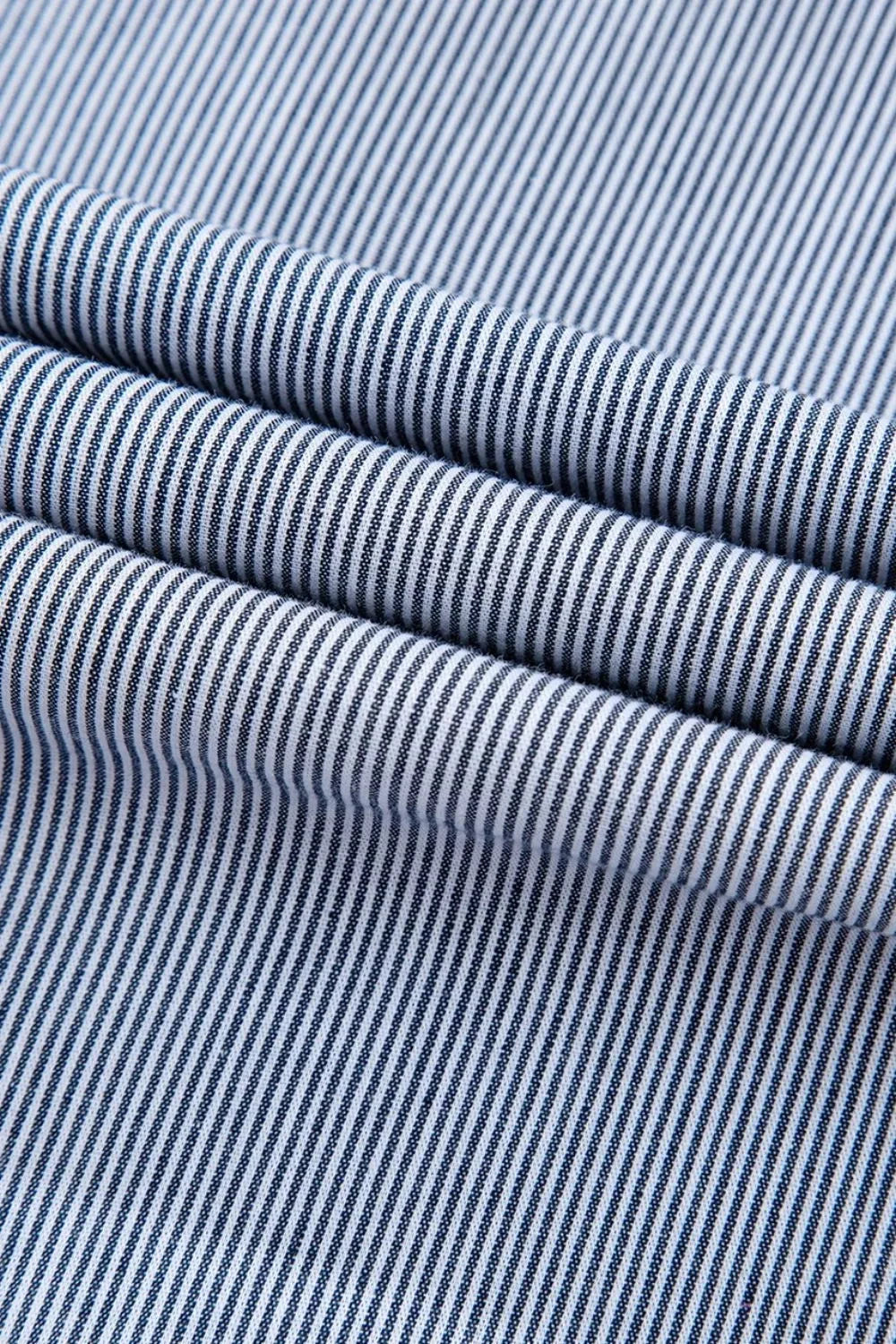 Stripe Frilled Ruffled Cap Sleeve Button Up Mini Dress