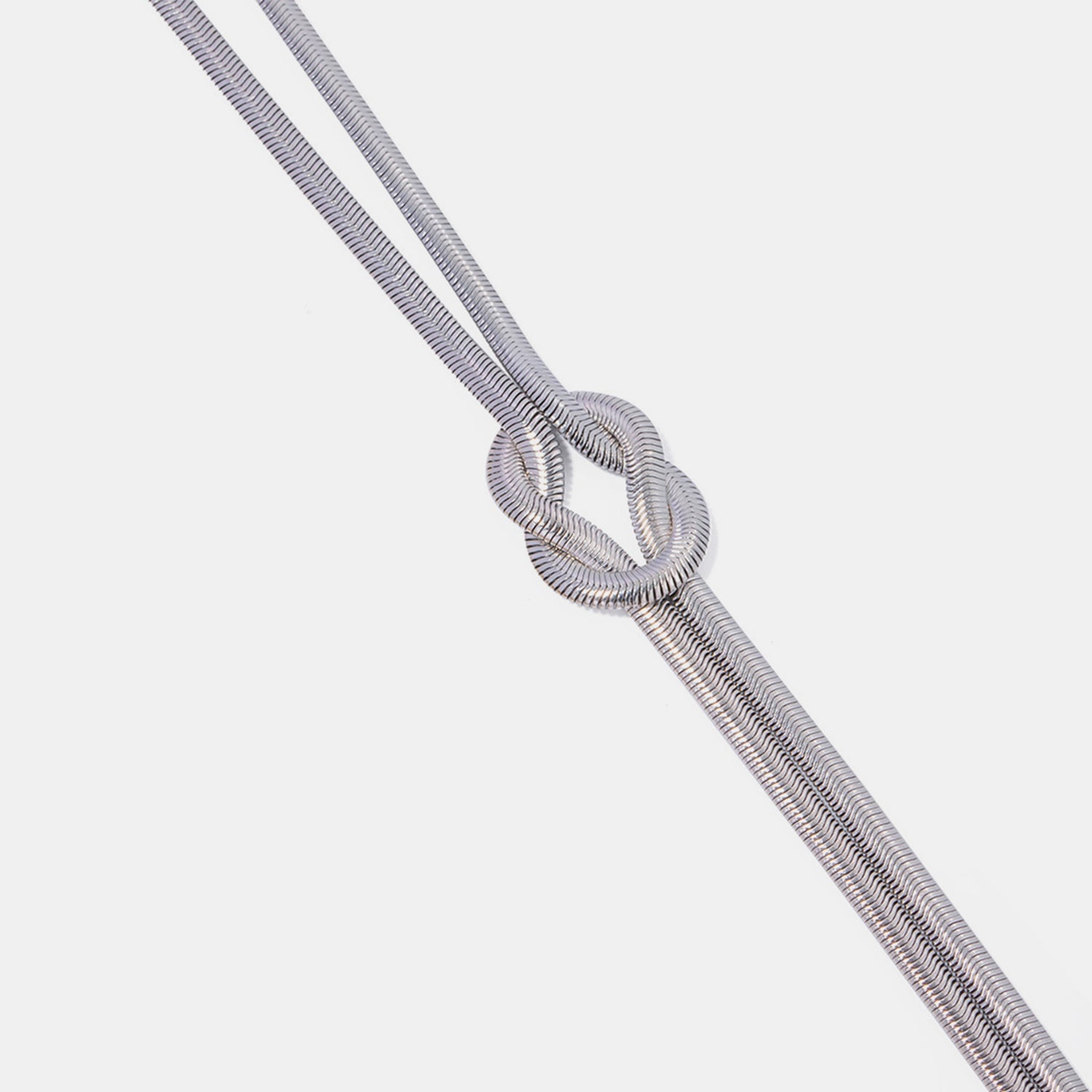 Double Layered Knot Herringbone Choker Necklace - Laazaar