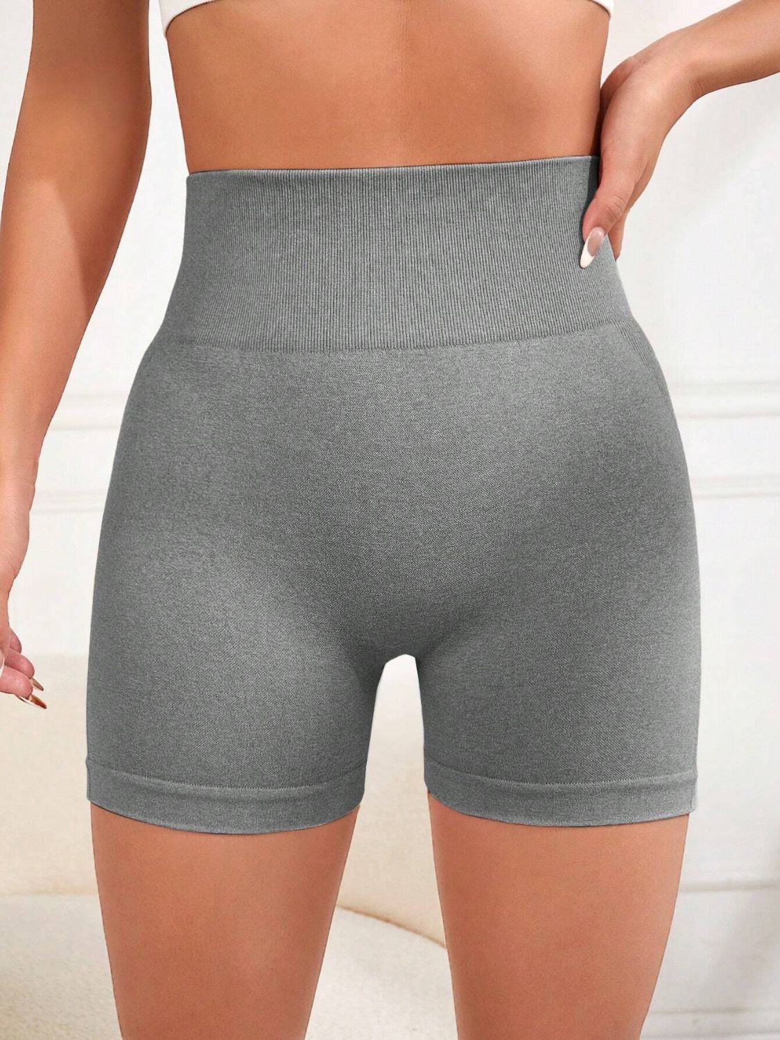 High Waist Active Shorts - Laazaar