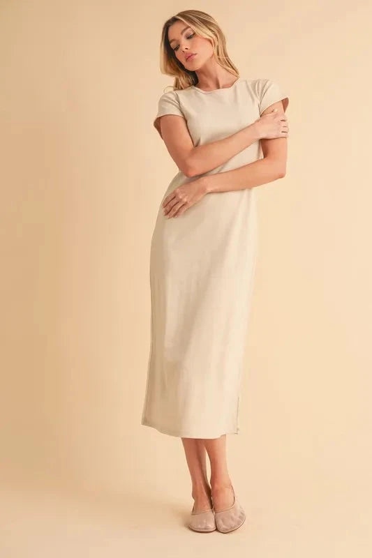 Aemi+Co Short Sleeve Midi Tee Dress