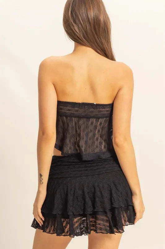 HYFVE Lace Bustier Flowy Tube Top