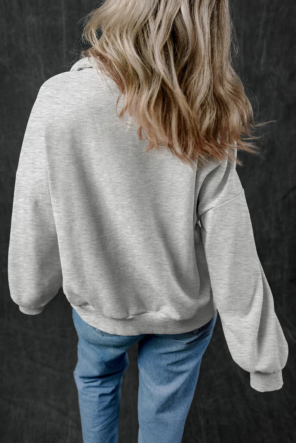 Half Zip Long Sleeve Sweatshirt - Laazaar