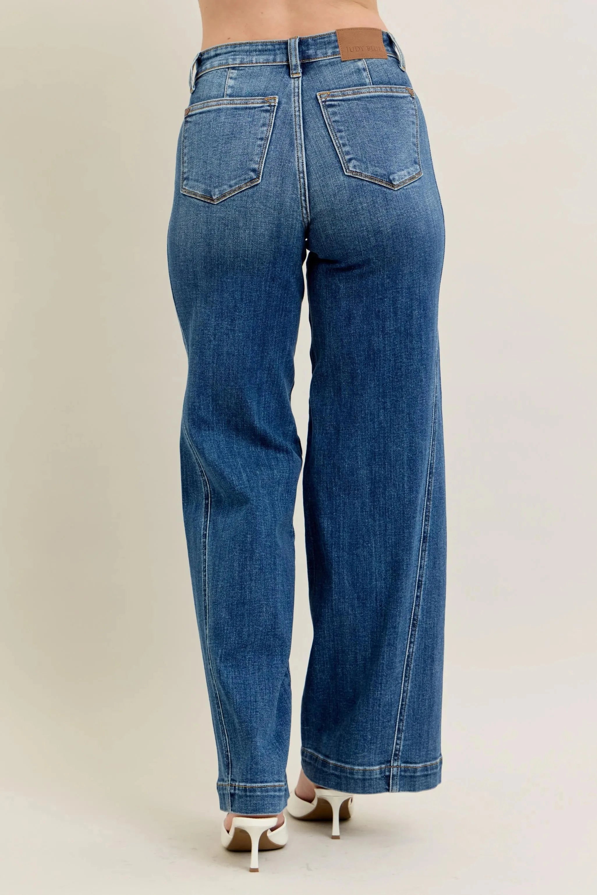 Judy Blue Full Size High Waist Wide Leg Jeans Plus Size