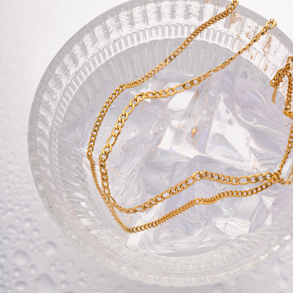 Stainless Steel Double-Layered Necklace - Laazaar