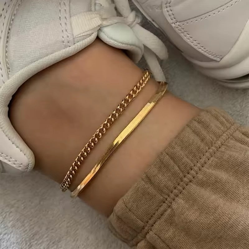 18K Gold-Plated Ankle Bracelet - Laazaar