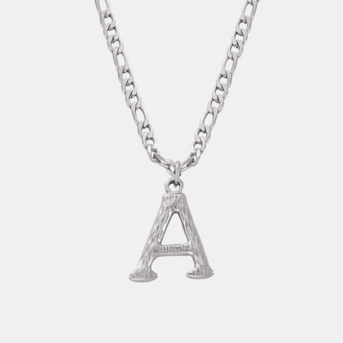 Titanium Steel Letter Pendant Necklace - Laazaar