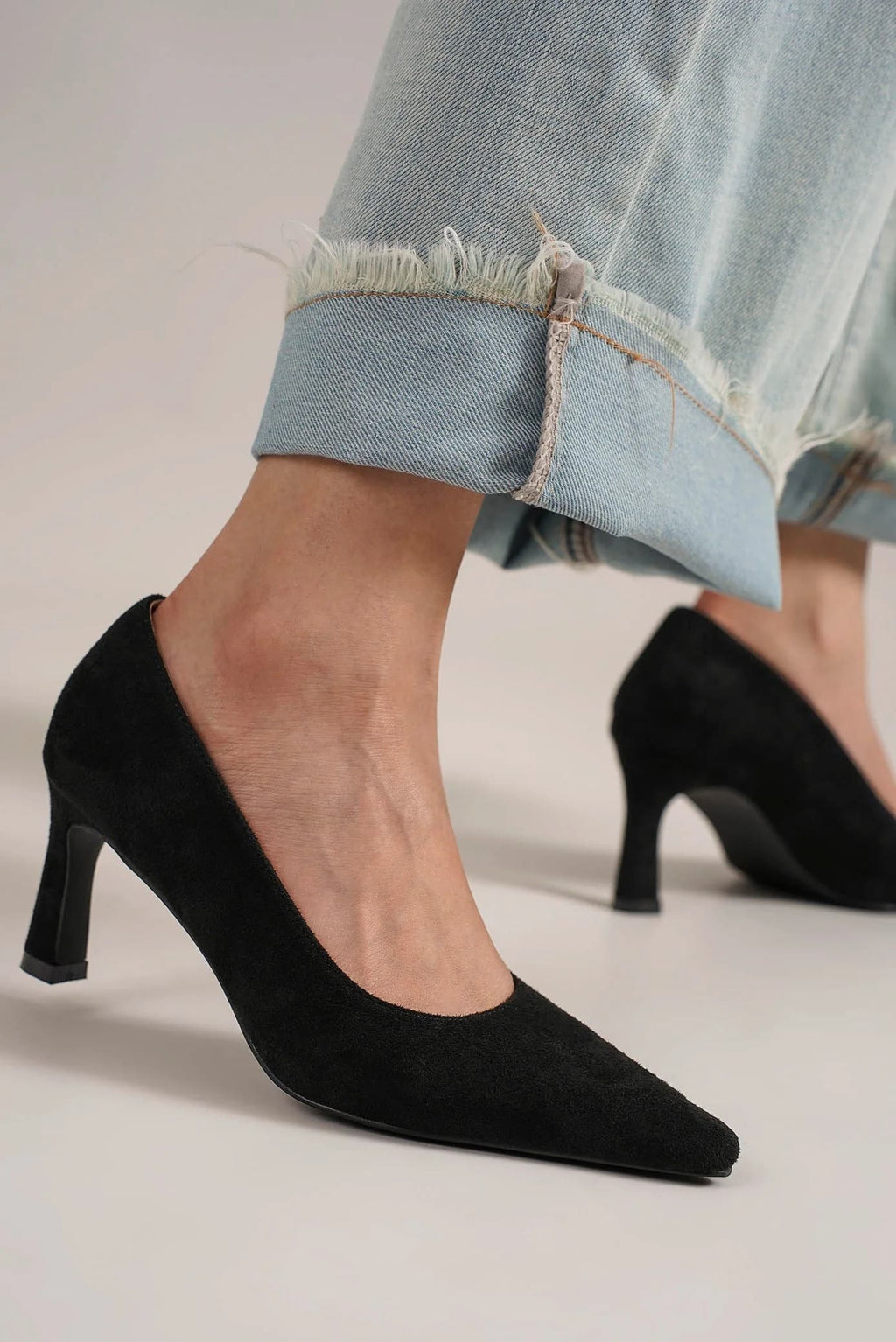 Beast Fashion Faux Suede Point Toe Pumps - Laazaar