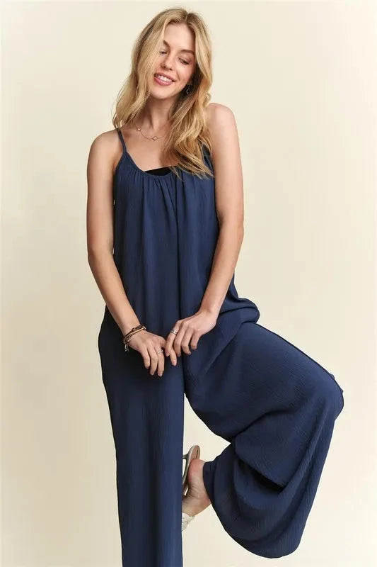 ADORA Wide Leg Casual Cami Jumpsuit