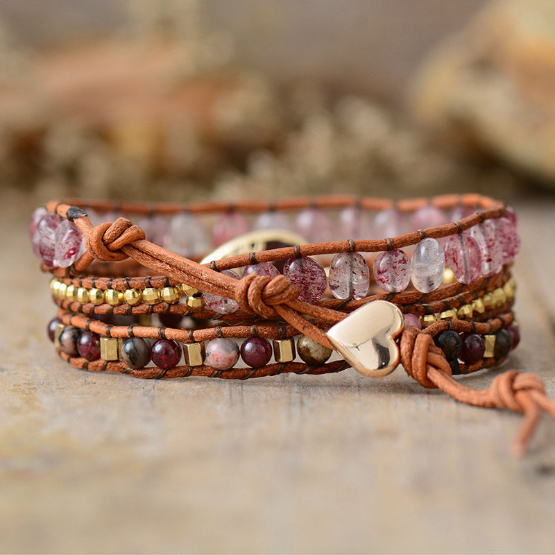 Natural Stone Layered Bracelet - Laazaar
