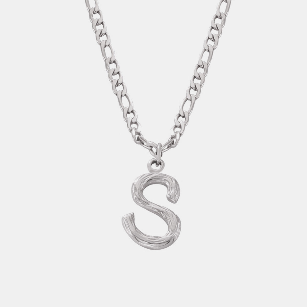 Titanium Steel Letter Pendant Necklace - Laazaar