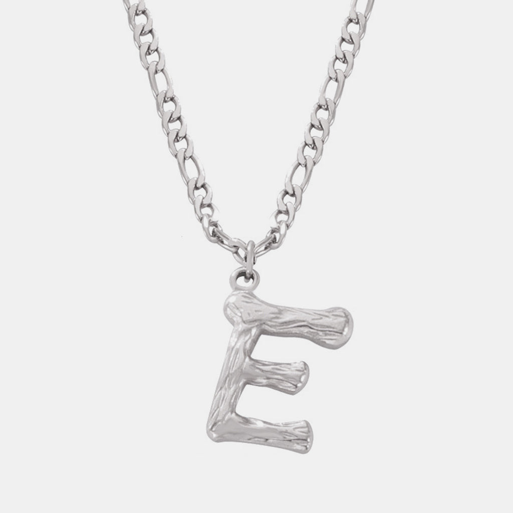 Titanium Steel Letter Pendant Necklace - Laazaar