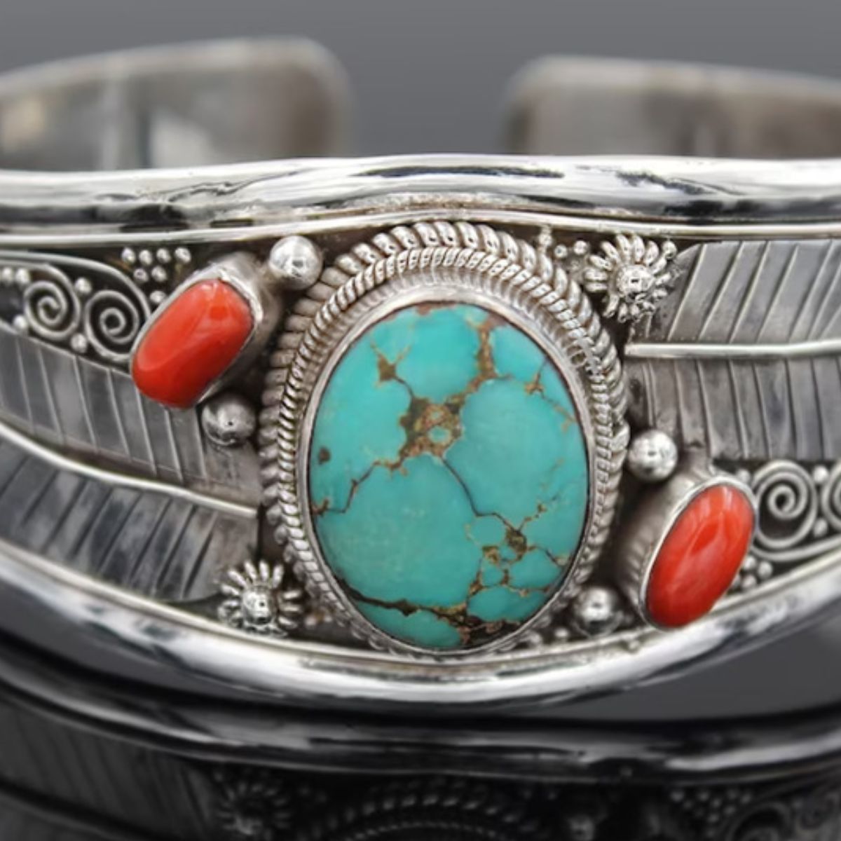 Turquoise Open Bracelet - Laazaar