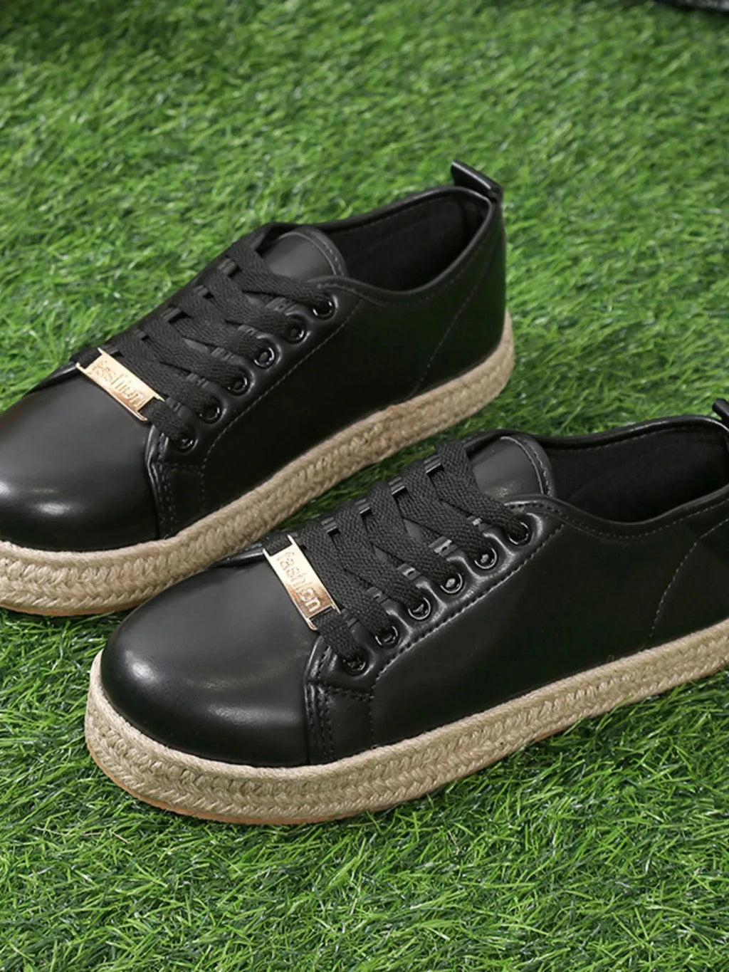 Round Toe Platform Sneakers