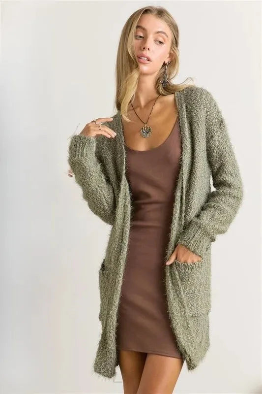 ADORA Comfy Fuzzy Sweater Cardigan