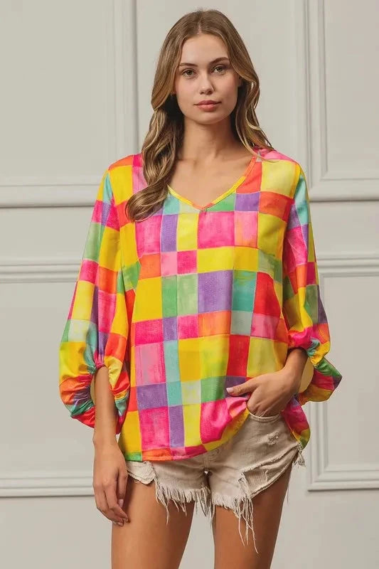 BiBi Multi Block Bubble Pop Ballon Top