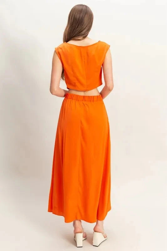 HYFVE Sleeveless Top and Maxi Skirt Set