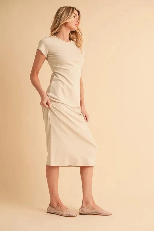 Aemi+Co Short Sleeve Midi Tee Dress