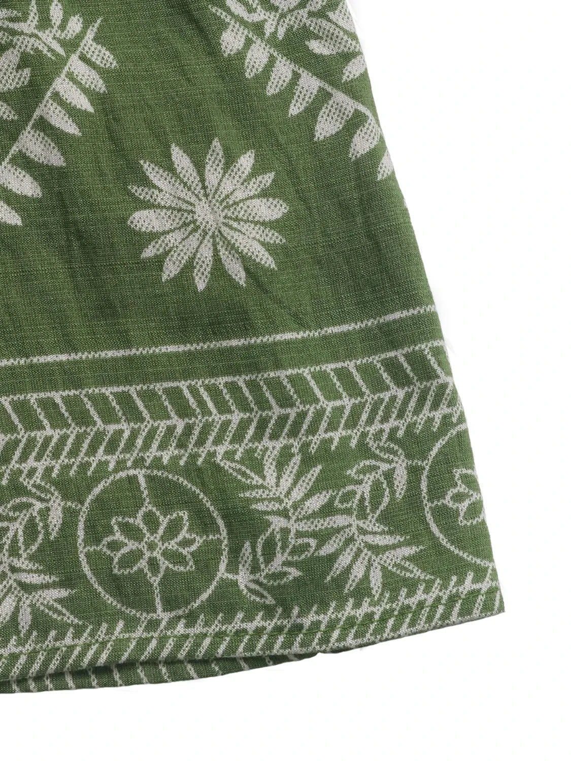 Printed V-Neck Sleeveless Dress