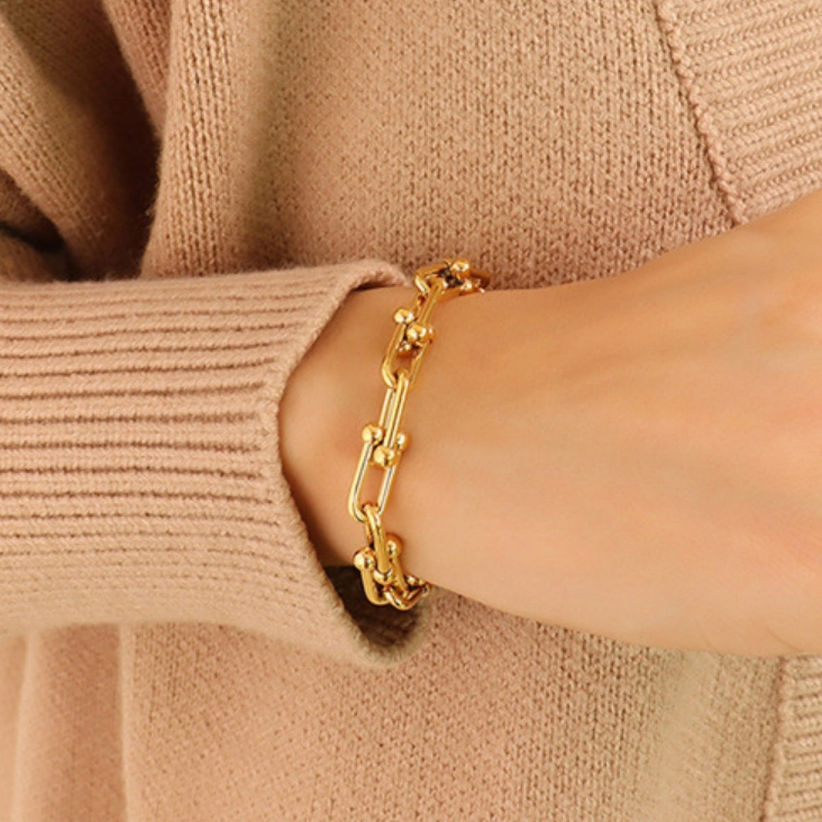 Chunky Chain Titanium Steel Bracelet - Laazaar