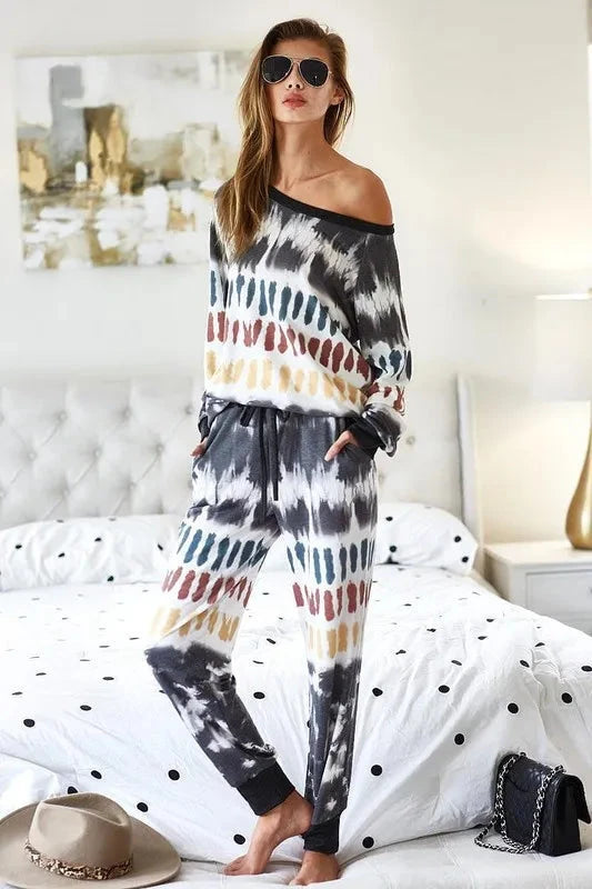 BiBi Tie Dye Print French Terry Top