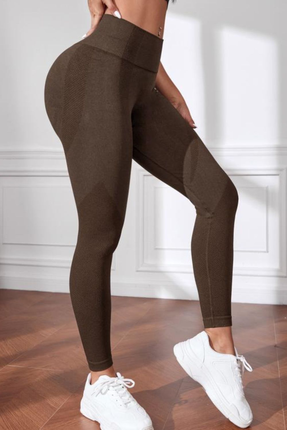 High Waistband Long Active Pants - Laazaar