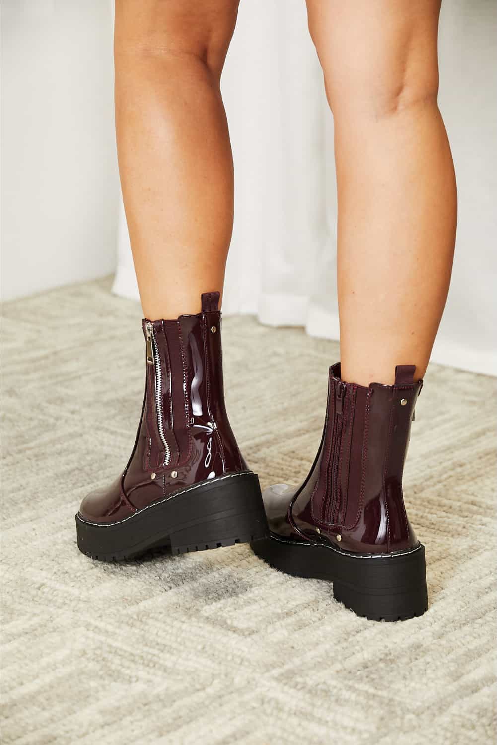 Forever Link Side Zip Platform Boots - Laazaar