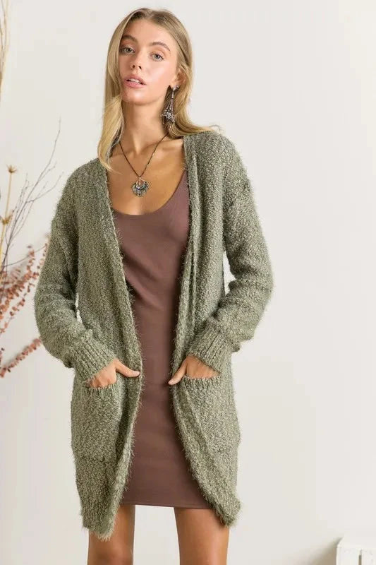 ADORA Comfy Fuzzy Sweater Cardigan