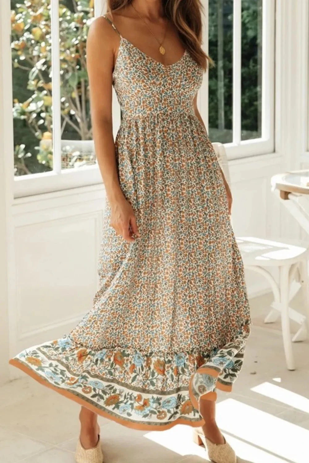 Printed Maxi Cami Dress