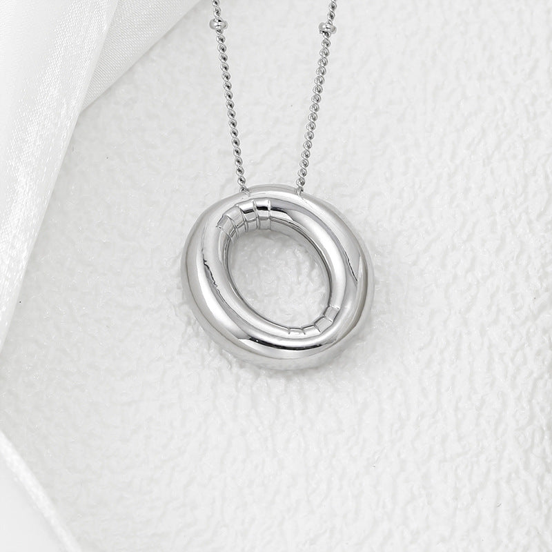 Copper Bubble Letter Pendant Necklace - Laazaar