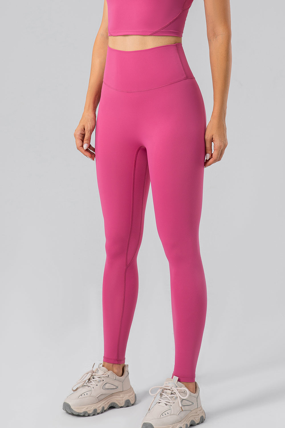 High Waist Wide Waistband Active Leggings - Laazaar